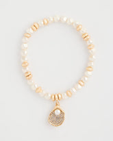 Chico's For Sale Pearl Pearlescent Stretch Charm Bracelet