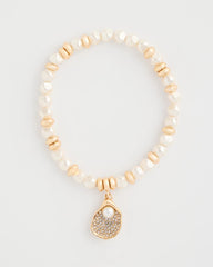 Chico's For Sale Pearl Pearlescent Stretch Charm Bracelet