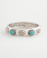 Chico's Discount Turquoise Turquoise Mixed Metal Bangle