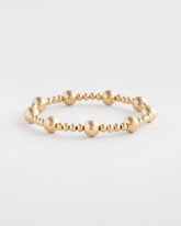 Chico's Sale Gold Gold-tone Medium Bead Stretch Bracelet