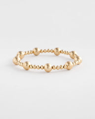 Chico's Sale Gold Gold-tone Medium Bead Stretch Bracelet