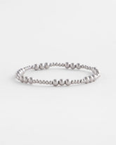 Chico's Outlet Silver Silver-tone Small Bead Stretch Bracelet