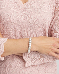 Chico's Outlet Silver Silvertone Stretch Bracelet