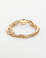 Chico's On Sale Gold Goldtone Multistrand Bracelet