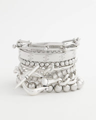 Chico's For Sale Silver Small Beaded Silver Tone Stretch Bracelet