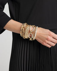 Chico's Online Gold Matte Twist Stretch Bracelet