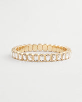 Chico's Discount Gold Gold Bezel Set Stretch Tennis Bracelet