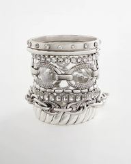 Chico's Online Silver Large Pave Link Toggle Bracelet