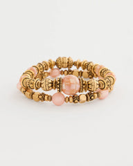 Chico's Sale Coral Stretch Bracelet Set of Two
