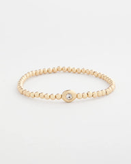 Chico's On Sale Gold Mini Bead Stretch Hero Bracelet