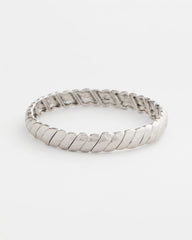 Chico's Online Silver Thin Twist Stretch Bracelet