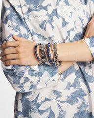 Chico's Online Silver Thin Twist Stretch Bracelet