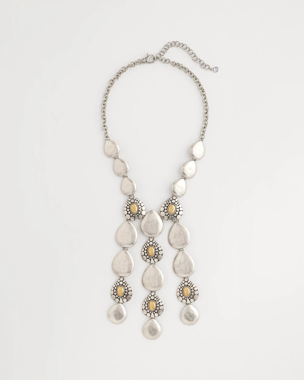 Chico's Outlet Mixed Metals Island Metal Linear Necklace