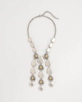 Chico's Outlet Mixed Metals Island Metal Linear Necklace
