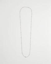 Chico's Discount Silver Fine Crystal Long Chain Necklace