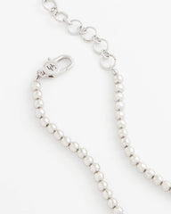 Chico's Outlet Silver Silvertone Beaded Necklace