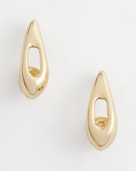 Chico's On Sale Gold Gold Puff Hoop Earrings