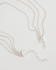 Chico's For Sale Silver Multi-Layer Snake Chain Necklace