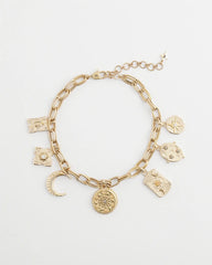 Chico's Outlet Gold Gold Celestial Charm Necklace