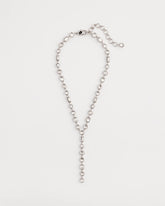 Chico's On Sale Silver Bezel Set Silvertone Y-Necklace