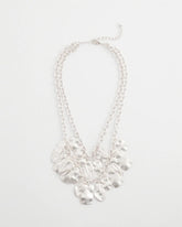 Chico's On Sale Silver Double Square Charm Pendant Necklace