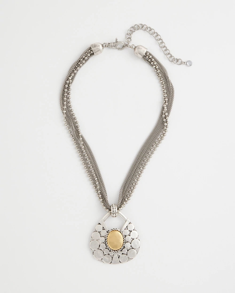 Chico's Sale Mixed Metals Island Metal Pendant Necklace
