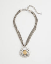 Chico's Sale Mixed Metals Island Metal Pendant Necklace