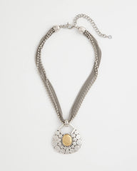Chico's Sale Mixed Metals Island Metal Pendant Necklace