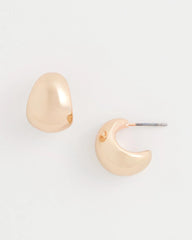 Chico's For Sale Mixed Metals Rose Gold Huggie Hoop Earrings