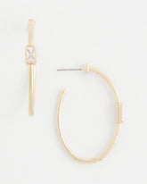 Chico's Discount Gold Gold Oval Hoop Earrings