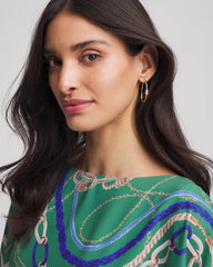 Chico's Discount Gold Gold Oval Hoop Earrings