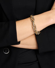 Chico's Discount Mixed Metals Open Link Stretch Bracelet