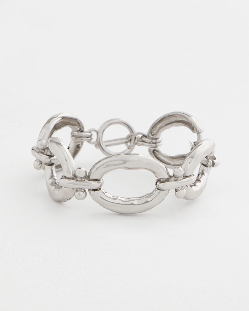 Chico's Online Silver Open Link Toggle Bracelet