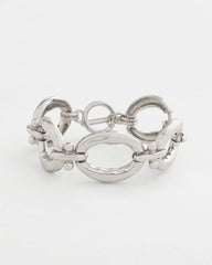 Chico's Online Silver Open Link Toggle Bracelet