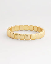 Chico's On Sale Gold Golden Matte Square Stretch Bracelet