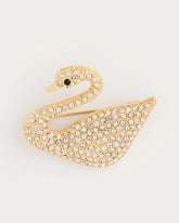 Chico's Sale Gold Sparkling Swan Brooch