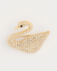 Chico's Sale Gold Sparkling Swan Brooch