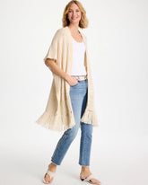 Chico's For Sale Cream Long Knit Fringe Ruana