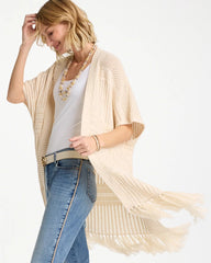 Chico's For Sale Cream Long Knit Fringe Ruana