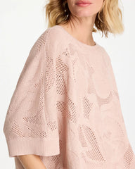 Chico's Sale Rose Smoke Boatneck Rounded Hem Poncho