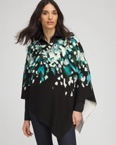 Chico's Online Dark Aqua Convertible Knit Boatneck Poncho