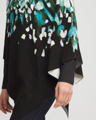 Chico's Online Dark Aqua Convertible Knit Boatneck Poncho