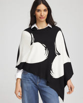 Chico's Discount Black Love Brush Convertible Sweater Poncho