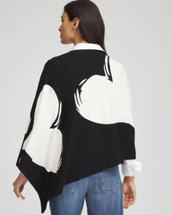 Chico's Discount Black Love Brush Convertible Sweater Poncho