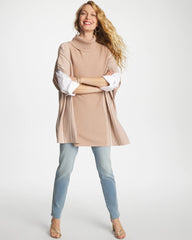 Chico's Outlet Vanilla Chai Turtleneck Sweater Poncho