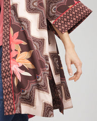 Chico's Outlet Cacao Long Mixed-Print Kimono