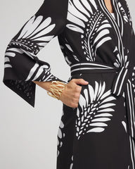 Chico's Outlet Black Tie-Front Long Kimono