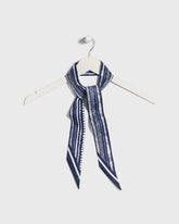 Chico's On Sale Navy Printed Skinny Scarf
