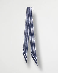 Chico's On Sale Navy Printed Skinny Scarf