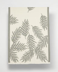 Chico's Online White Palm Embroidered Oblong Scarf